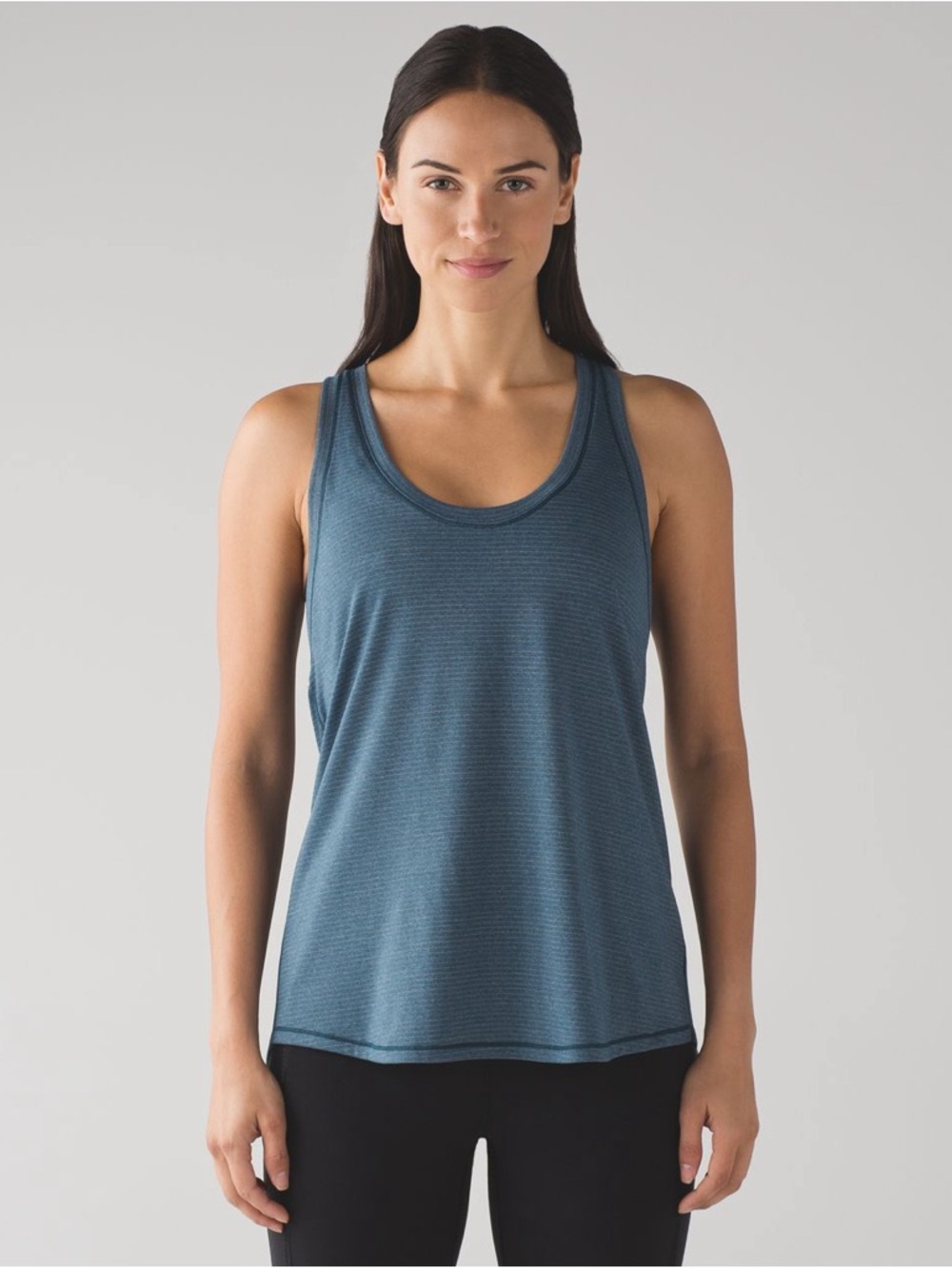 lululemon athletica Blue Scoop-Neck Athletic Tank